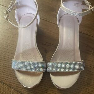 Shoes with sparkly crystals